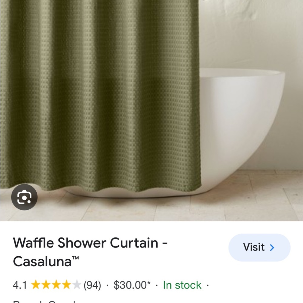 Casaluna waffle shower curtain